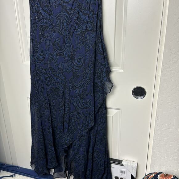 Eva Blue Dress Formal Beaded Y2K Vibes NWT 16 - Picture 2 of 13